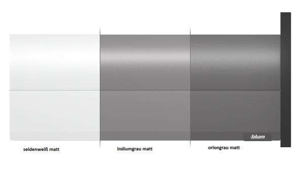 MERIVOBOX BOXCAP, NL=450mm, Höhe E, links/rechts, seidenweiß, ZL4.450S.E